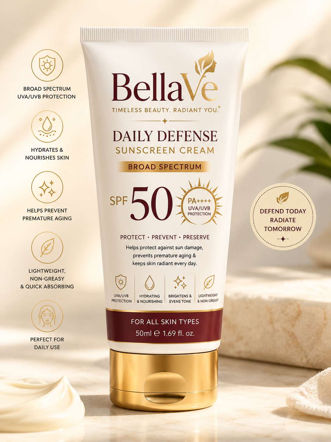 BellaVe Daily Defense SPF 50