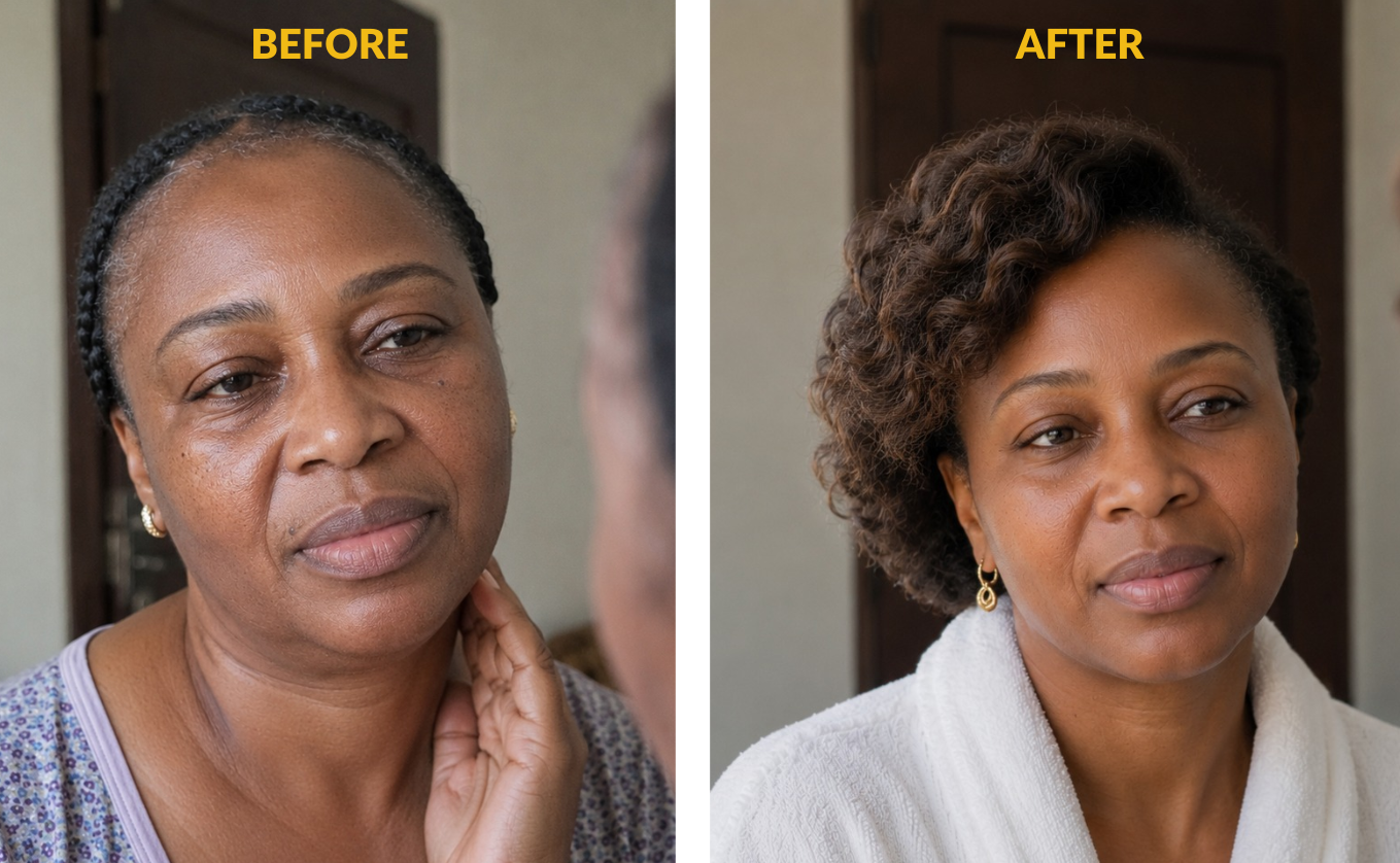BellaVe customer before and after