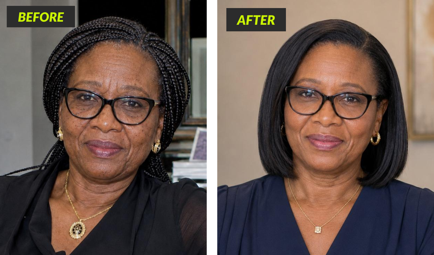 BellaVe customer before and after